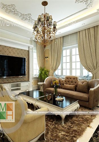 Thiết kế nội thất biệt thự tân cổ điển đẹp