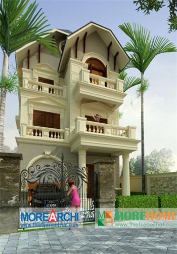 Thiết kế nội thất biệt thự tân cổ điển cao cấp Mỹ Đình 